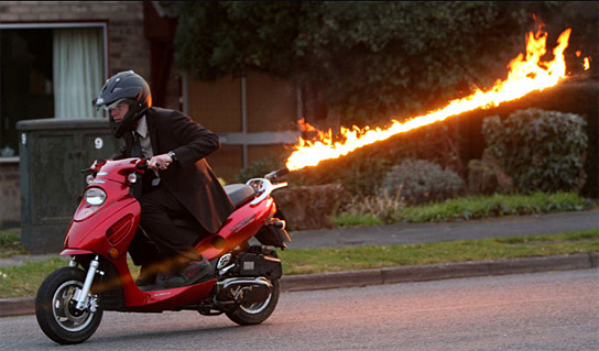 scooter flames