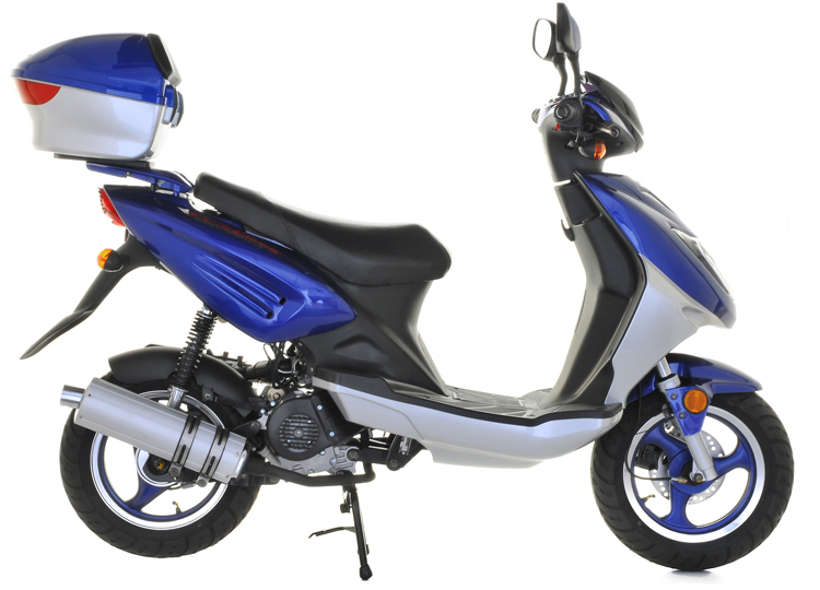50cc Scooter Buy Direct Bikes Ninja 50cc Scooters Blue/Silver