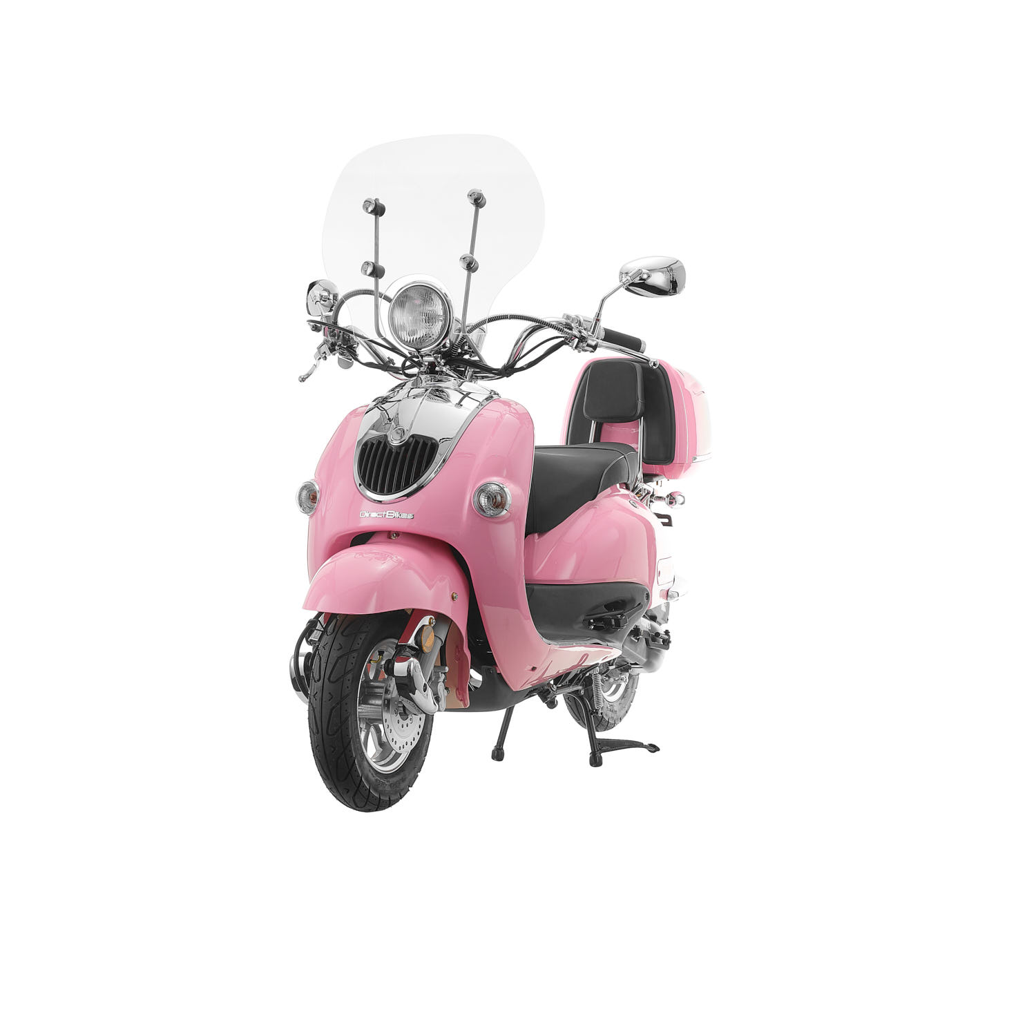 Pink gas store scooter