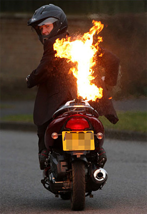 scooter flames